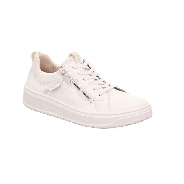 Legero Trainers - WHITE LEATHER - 2000249/1000 REJOISE ZIP