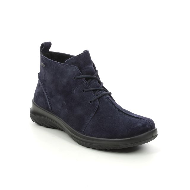 Legero Soft Lace Gtx Navy Suede Womens Lace Up Boots 2009569-8000