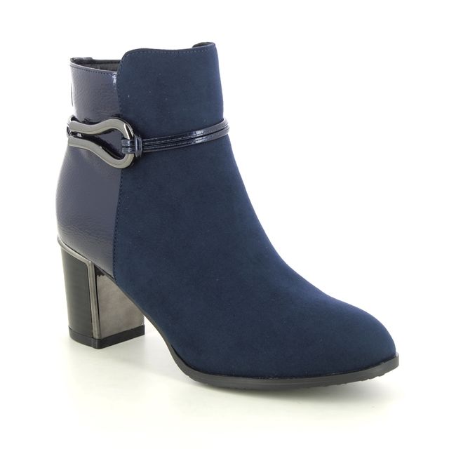 Lotus Heeled Boots - Navy - ULB401/70 EBONY GREEVE AUTUMN