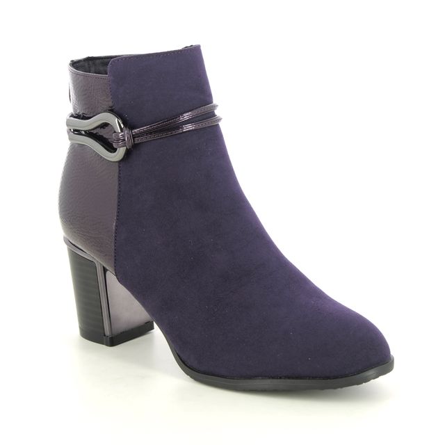 Lotus Heeled Boots - Purple - ULB401/95 EBONY GREEVE AUTUMN