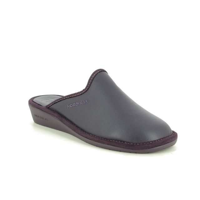 Nordikas Slipper Mules - Purple Leather - 347/8 MULEA  95