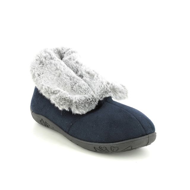 Padders Slippers - Navy - 4050-4007 ESME   EE FIT