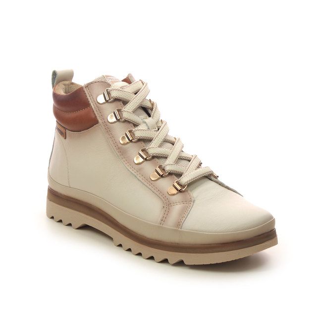 Pikolinos Lace Up Boots - Off White - W3W8564C1/909 VIGO