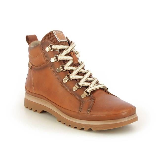 Pikolinos Lace Up Boots - Tan Leather - W3W8564/250 VIGO