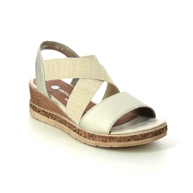 Remonte Wedge Sandals - Light Gold - D3066-90 BOUCROSS