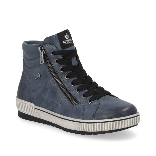 Remonte Hi Tops - BLUE LEATHER - D0772-14 TANALOTO TEX