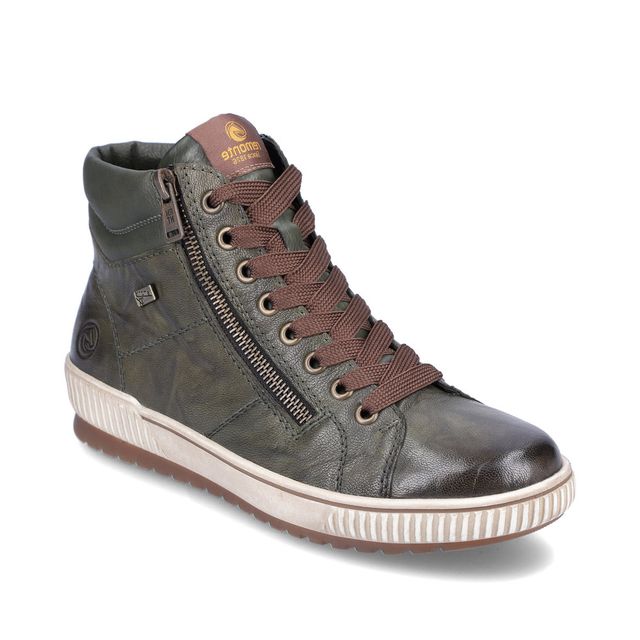 Remonte Hi Tops - Khaki Leather - D0772-52 TANALOTO TEX