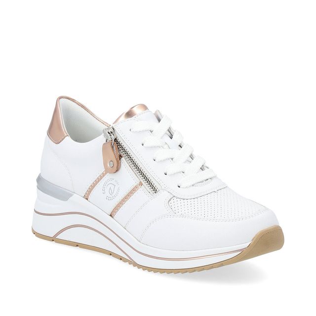 Remonte Trainers - White Rose gold - D0T04-80 RANZIP WEDGE