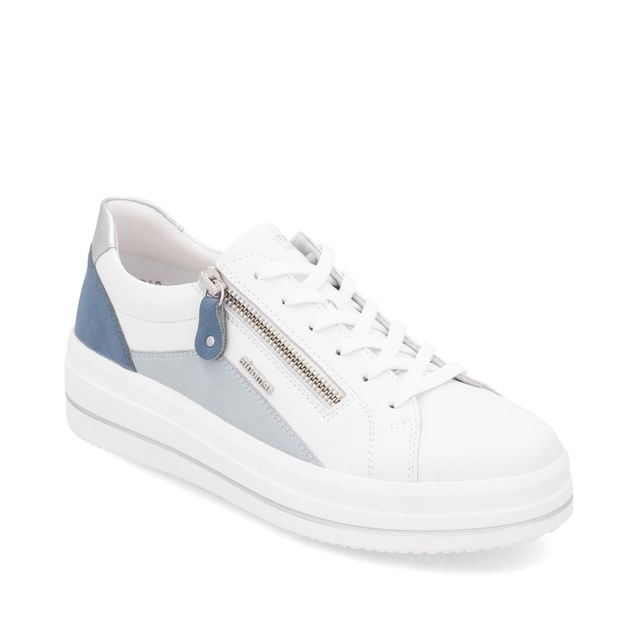 Remonte Trainers - White Light Blue - D1C01-84 DOLLA ELLE ZIP