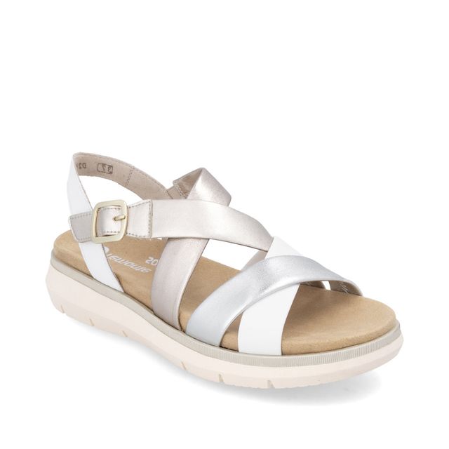 Remonte Comfortable Sandals - White Metallic - D2K53-91 BARIMARILA