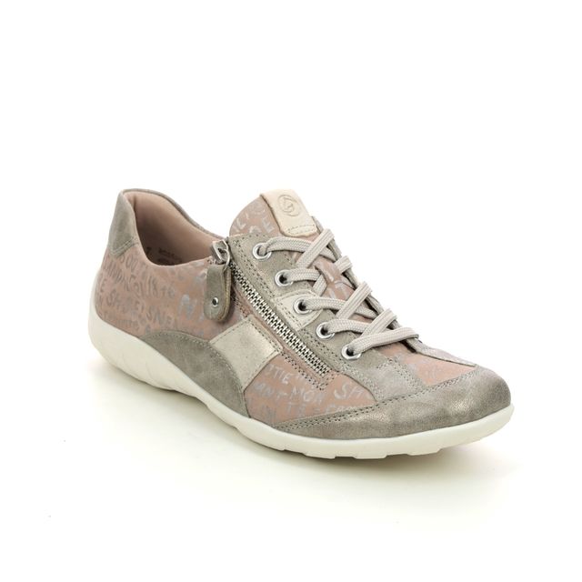 Remonte Lacing Shoes - Light Gold - R3403-60 LIVTEXT 21