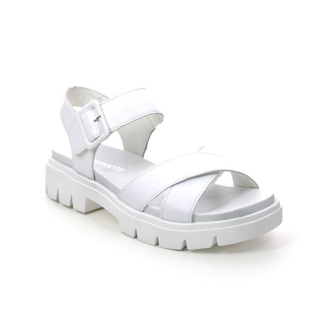 Remonte D7950-80 Odeon WHITE LEATHER Womens Flat Sandals