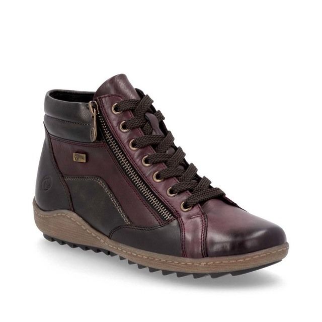 Remonte Hi Tops - Wine leather - R1458-35 ZIGSEIPATCH TEX