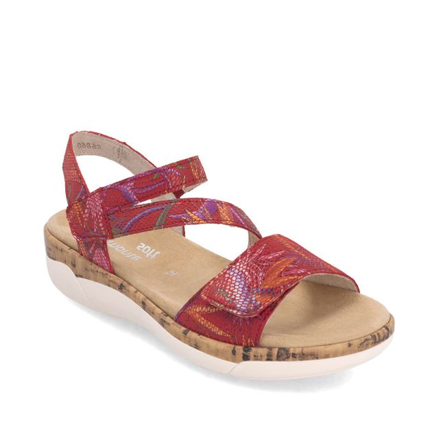 Remonte Comfortable Sandals - Red floral  - R6860-90 PARIVEL