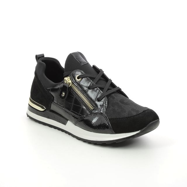 Remonte R2529-01 Vapourised Black gold Womens trainers