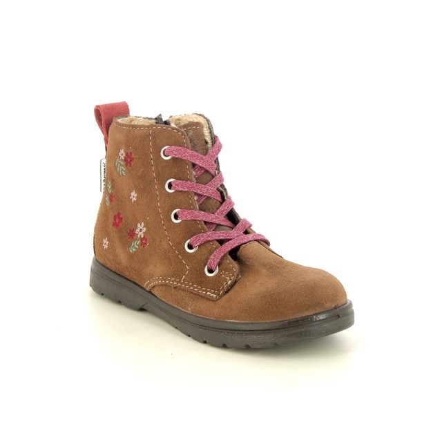 Ricosta Toddler Girls Boots - Tan suede - 2500902/260 ISI TEX ZIP