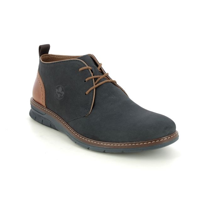 Rieker 14411-14 Navy Tan Mens Chukka Boots