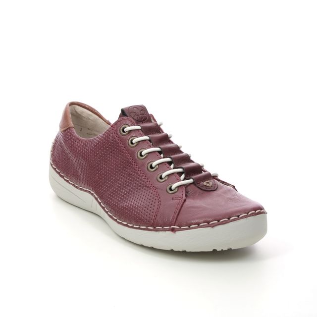 Rieker Lacing Shoes - Wine leather - 52585-35 FUNZELA