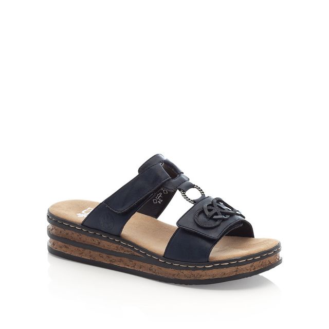 Rieker Slide Sandals - Navy - 62936-14 LOTUR TUVEL