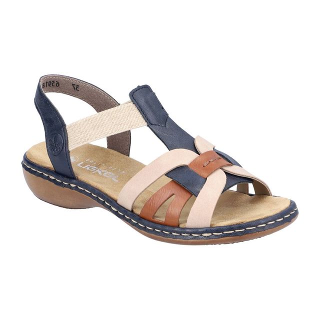 Rieker Comfortable Sandals - Navy Tan - 65918-90 TITINREG