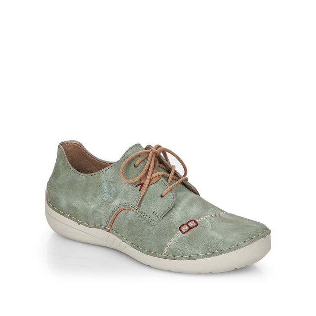 Rieker Lacing Shoes - Mint green - 52528-52 FUNZI