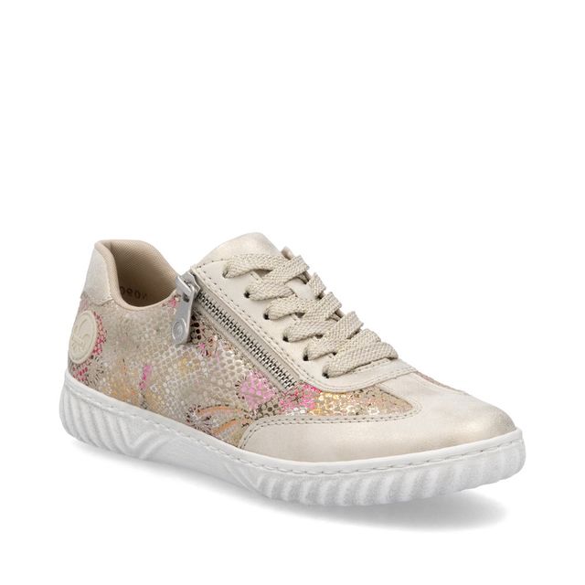 Rieker Lacing Shoes - Beige Floral - N0902-90 ROSEZIP