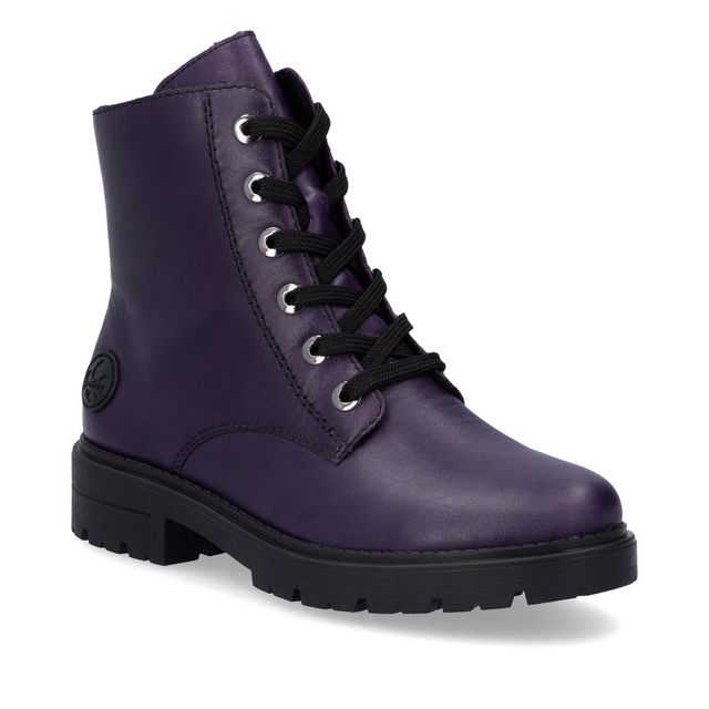 Rieker Biker Boots - Purple Leather - Z2841-30 ROCLAND