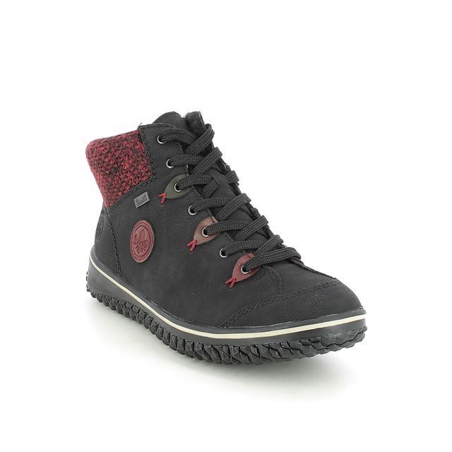 Rieker Hi Tops - Black - Z4219-00 GRIPCLO