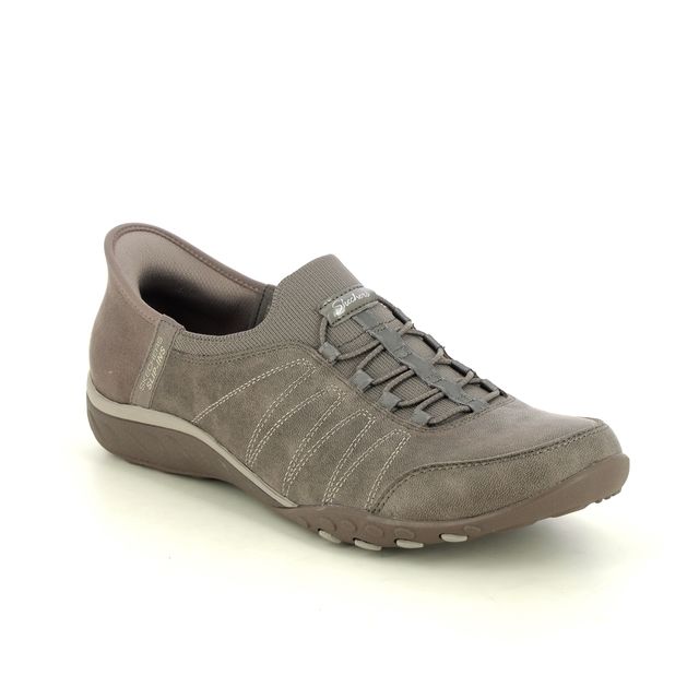 Skechers Lacing Shoes - Dark Taupe - 100615 BREATH SLIP INS