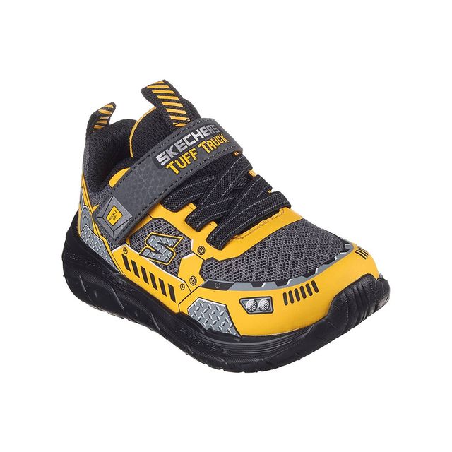 Skechers Boys Trainers - Charcoal Yellow - 402303N Skech Tracks