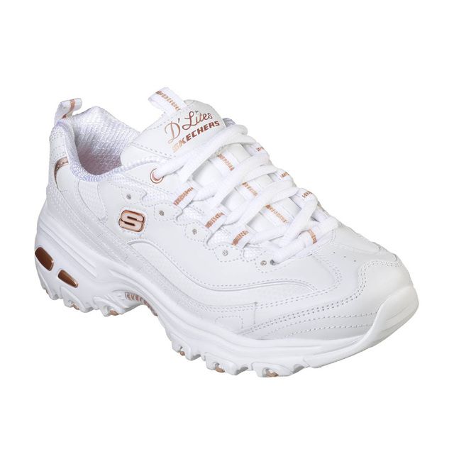 Skechers Trainers - White Rose gold - 11931 DLITES FRESH