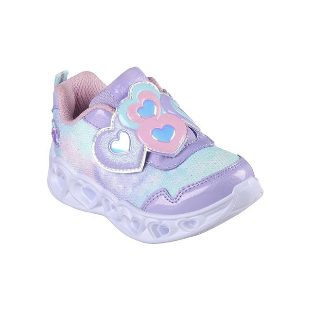 Skechers Girls Trainers - Lavender Light Pink - 302693N HEART LIGHTS 1V