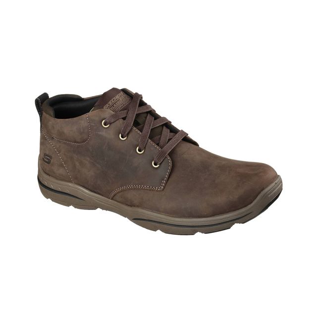 Skechers Harper Melden Chocolate brown Mens Chukka Boots 64857