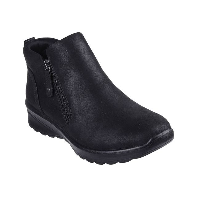 Skechers Lovely Vibe Zip Black Womens Ankle Boots 158952