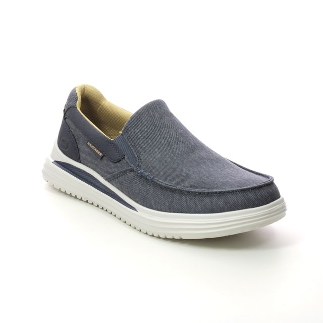 Skechers Proven Everson NVY Navy Mens Slip-on Shoes 204785