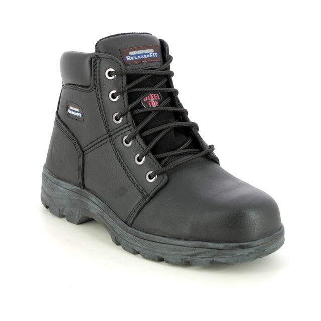 Skechers Safety Work Boot Steel Toe Blk Black Mens Boots 77009ec