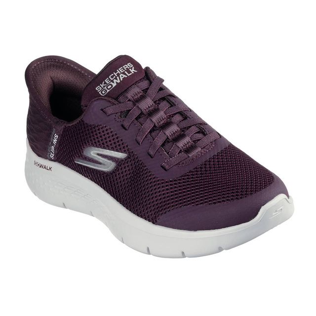 Skechers Trainers - Burgundy - 124836 SLIP INS GO WALK BUNGEE