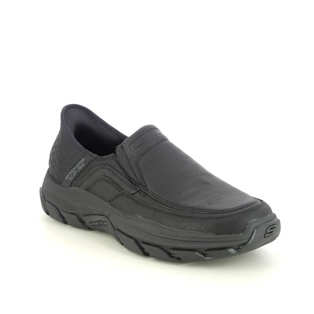 Skechers Slip-on Shoes - Black - 204810 SLIP INS RESPECTED ELGIN