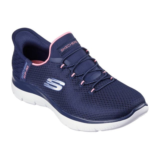 Skechers Trainers - Navy Pink - 150123W SLIP INS WIDE SUMMITS