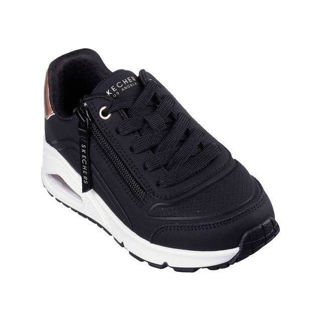 Skechers Girls Trainers - Black Rose Gold - 310554L UNO GIRLS LACE