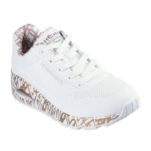 Skechers Trainers - White Rose gold - 155506 UNO LOVING LOVE