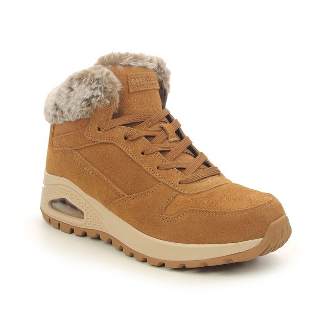 Skechers Hi Tops - CHESTNUT - 167433 UNO RUGGED SUEDE