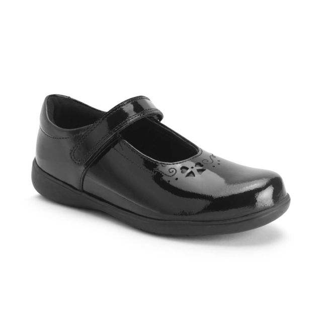 Start Rite Girls School Shoes - Black patent - 2833-3 F GLISTEN MJ