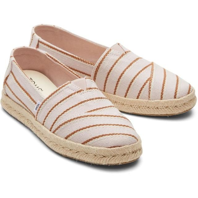 Toms Comfort Slip On Shoes - Pink - 10020683 Alpargata Rope 2.0