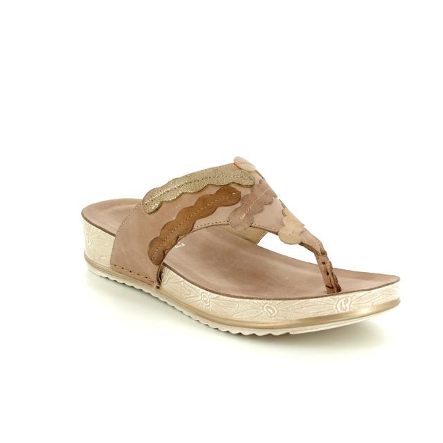 Walk in the City Lulu Taupe Womens Toe Post Sandals 9673-40410