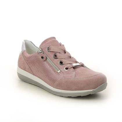 Ara Comfort Lacing Shoes - Pink suede - 44587/79 OSAKA  ZIP