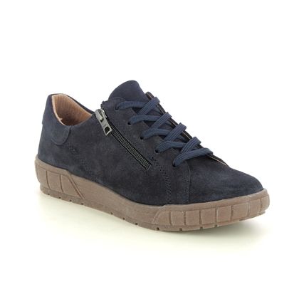 Begg Exclusive Comfort Lacing Shoes - Navy Suede - 13661131W/73 ARDA   ZIP