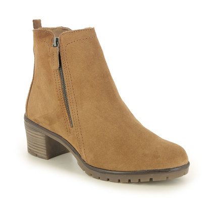 Begg Exclusive Ankle Boots - Tan suede - 13611130W/13 FIONA  ZIP BOOT