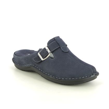 Walk in the City Slippers & Mules - BLUE LEATHER - 498831880/70 LAGOLI