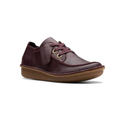 Clarks Comfort Lacing Shoes - Wine leather - 790944D FUNNY DREAM